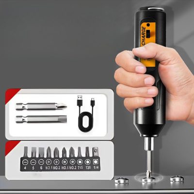 Mini električni izvijač - 12 nastavkov, 1 h USB polnjenje | SCREWZI