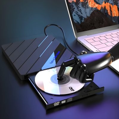 Zunanji DVD pogon + USB razdelilnik - 4 vrata, SD kartica, USB-C | LAPDISC
